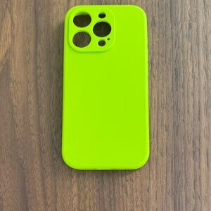 Neon Green iPhone 15 pro phone case